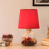 Creative Fabric Geometric Decor Floral Base Table Lamp Image - 17