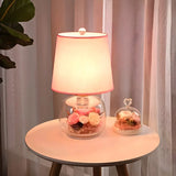 Creative Fabric Geometric Decor Floral Base Table Lamp Image - 20