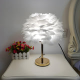 Creative Feather Shade Bedroom Decorative Table Lamp Image - 12