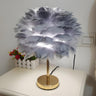 Creative Feather Shade Bedroom Decorative Table Lamp Image - 2