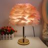 Creative Feather Shade Bedroom Decorative Table Lamp Image - 5