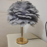 Creative Feather Shade Bedroom Decorative Table Lamp Image - 6