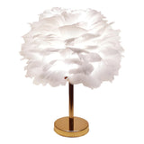 Creative Feather Shade Bedroom Decorative Table Lamp Image - 8