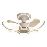 Creative Flower Metal Frame Ceiling Fan with LED Light Image - 10