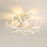 Creative Flower Metal Frame Ceiling Fan with LED Light Image - 9