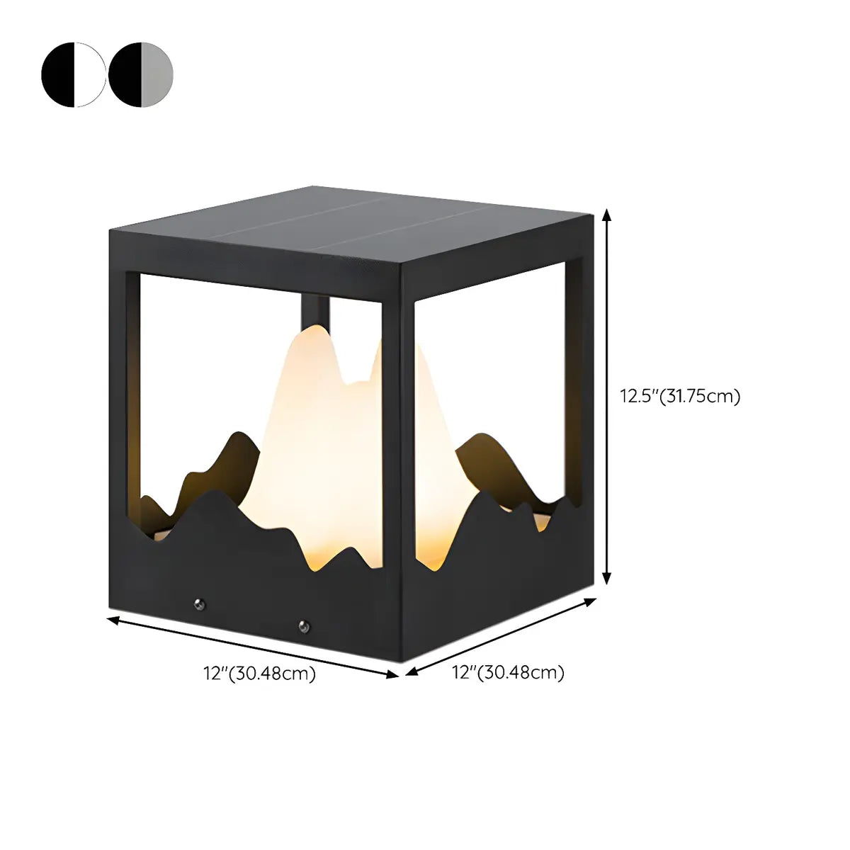 Creative Geometric Hill Metal Outdoor Post Caps Light 