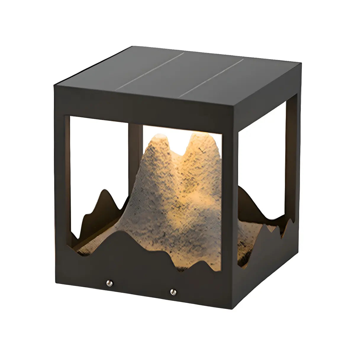 Creative Geometric Hill Metal Outdoor Post Caps Light Image - 7