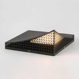 Creative Geometric Square Metal Outdoor Lamp Black Image - 6