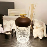 Creative Glass Cylindrical Cup-Shape Decor Table Lamp Image - 11