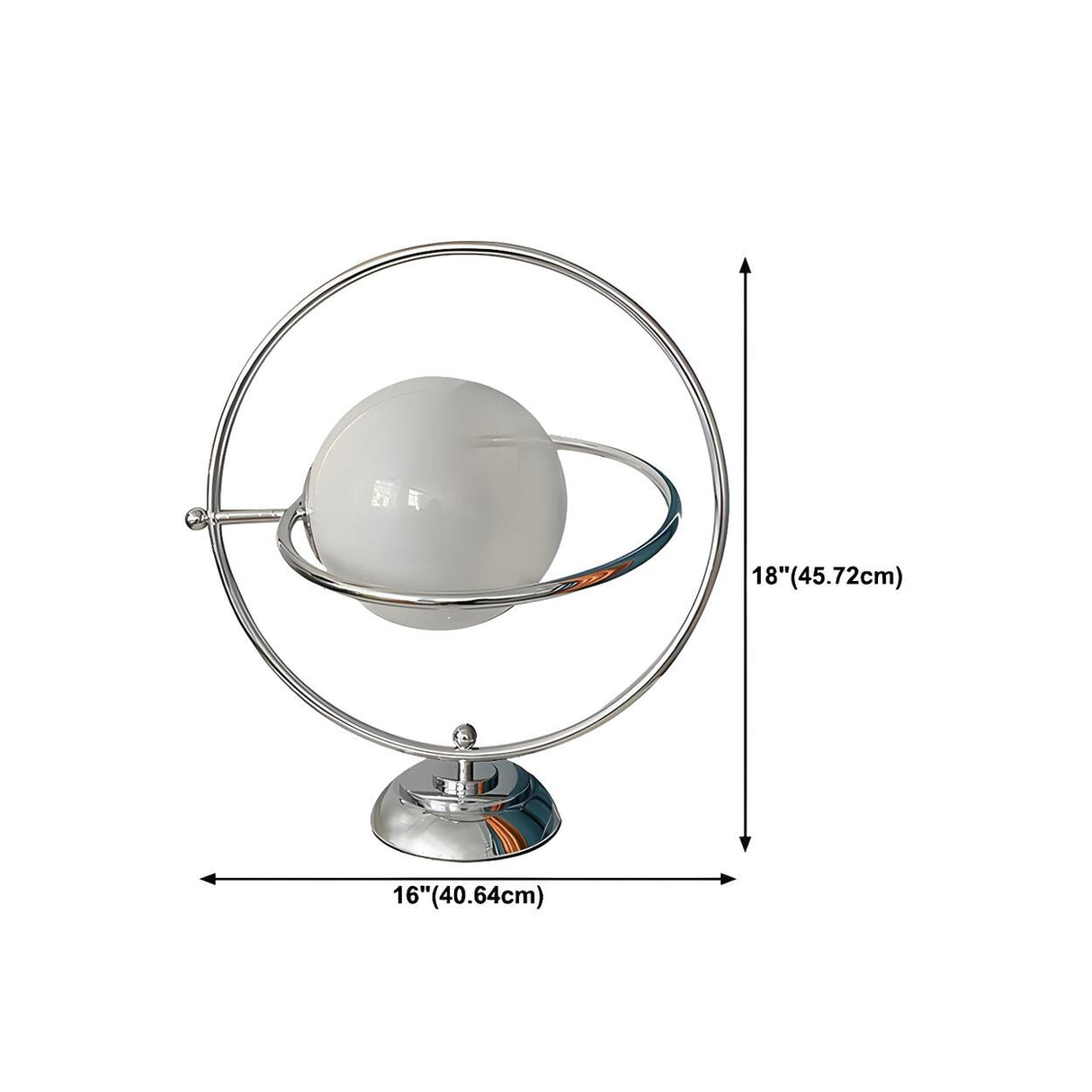 Creative Glass Orb Shade Planet Metal Night Table Lamp 