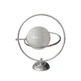 Creative Glass Orb Shade Planet Metal Night Table Lamp Image - 6