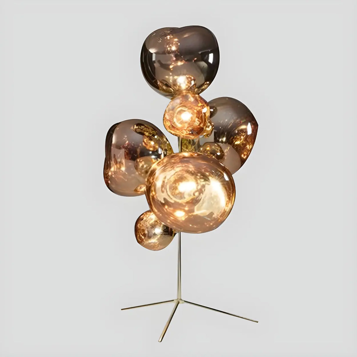 Creative Gold Cluster Melt Stand Chandelier Floor Lamp Image - 10