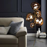 Creative Gold Cluster Melt Stand Chandelier Floor Lamp Image - 5