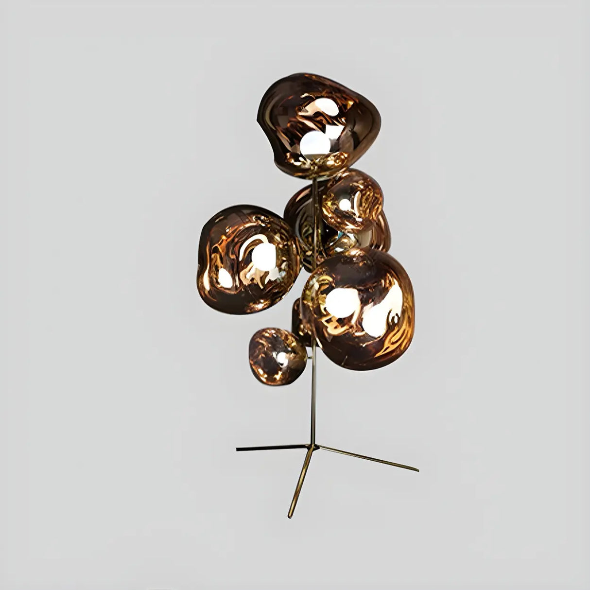 Creative Gold Cluster Melt Stand Chandelier Floor Lamp Image - 6