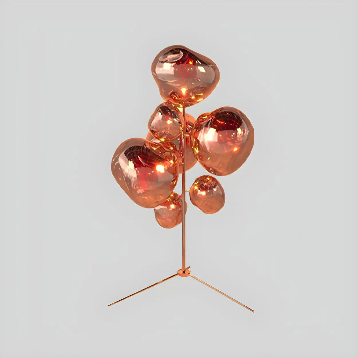 Creative Gold Cluster Melt Stand Chandelier Floor Lamp Image - 7