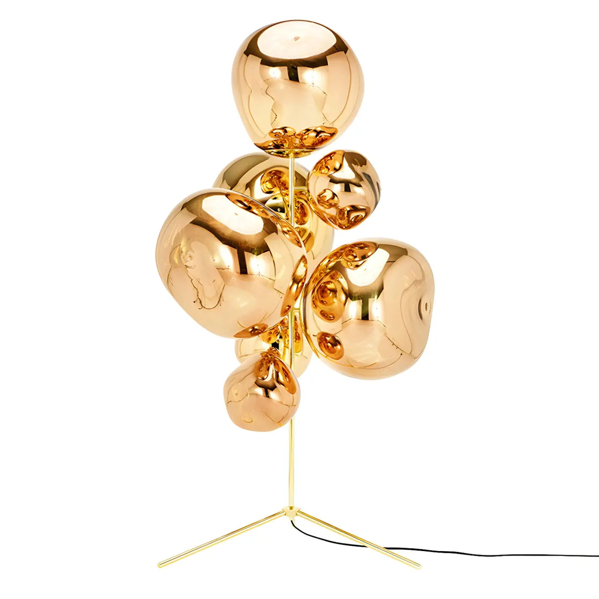 Creative Gold Cluster Melt Stand Chandelier Floor Lamp Image - 9