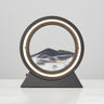 Creative Golden Sand Art LED Circular Decor Table Lamp Image - 3