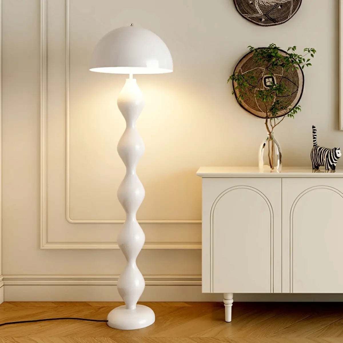 Creative Green Mushroom Metal LED Modern Floor Lamp Image - 13