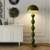 Creative Green Mushroom Metal LED Modern Floor Lamp Image - 2