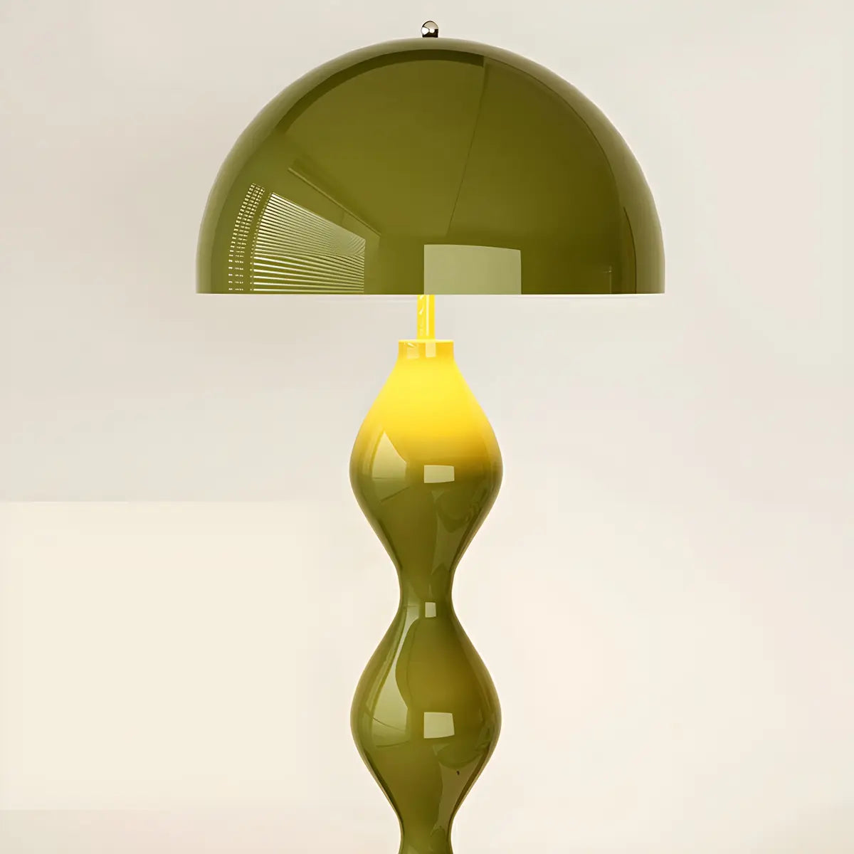 Creative Green Mushroom Metal LED Modern Floor Lamp Image - 6