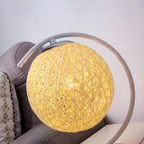 Creative Heart Red Woven Ball Modern Decor Table Lamp Image - 14