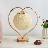 Creative Heart Red Woven Ball Modern Decor Table Lamp Image - 19