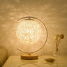 Creative Heart Red Woven Ball Modern Decor Table Lamp Image - 2