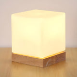 Creative House Shape White Glass Bedroom Table Lamp Image - 5