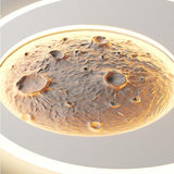 Creative Kids Moon Astronaut Round Flush Mount Light Image - 13