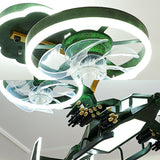 Creative Kids Room Aircraft-shaped Ceiling Fan Light Image - 10