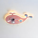 Creative Kids Room Flush Mount Cloud Ceiling Fan Light Image - 15