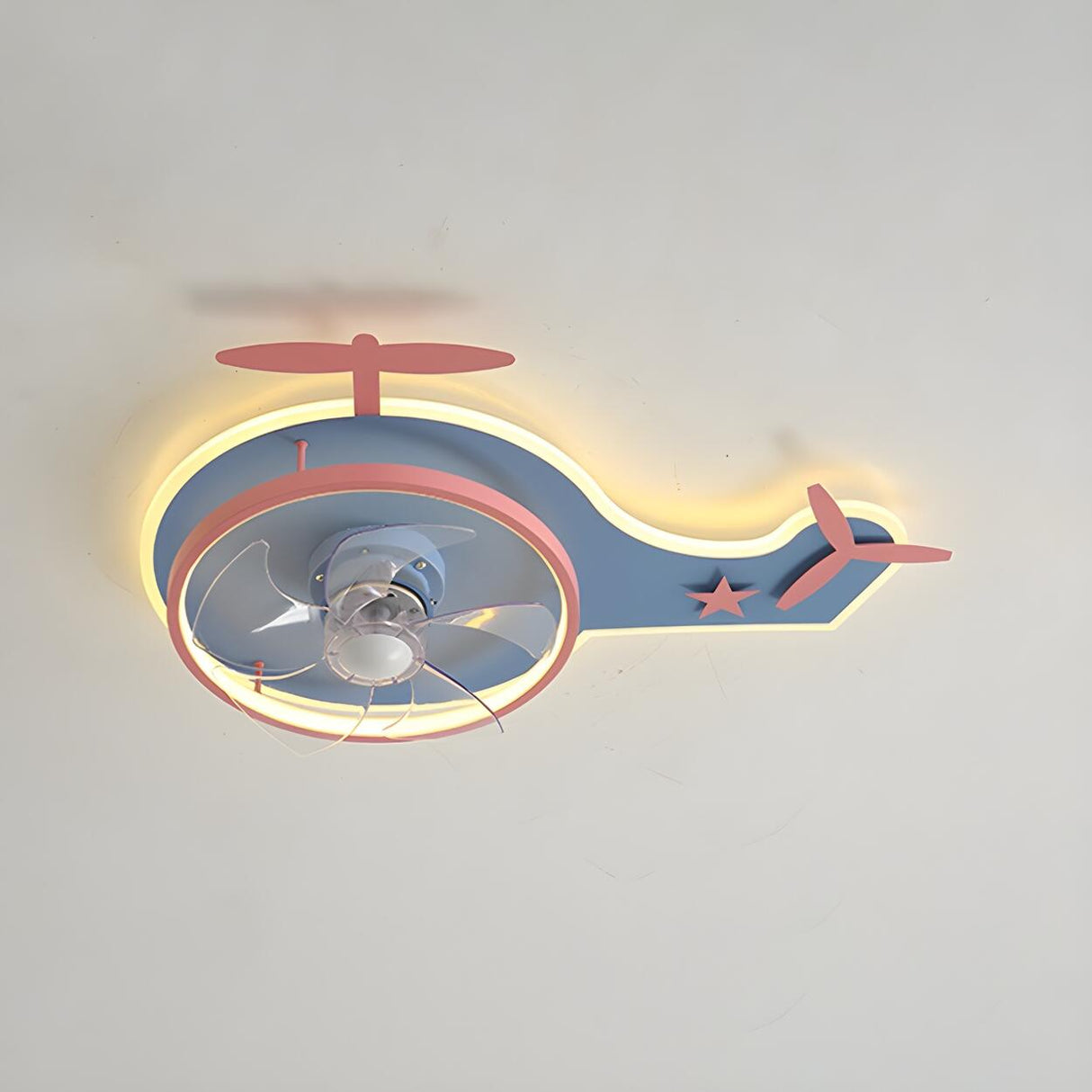 Creative Kids Room Flush Mount Cloud Ceiling Fan Light Image - 17