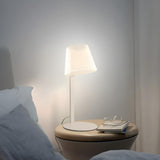 Creative Kids Room White Cone Shade Bedroom Table Lamp Image - 6