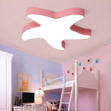 Creative Kids Room Yellow Starfish LED Flush Mount Lamp Image - 12