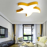 Creative Kids Room Yellow Starfish LED Flush Mount Lamp Image - 3