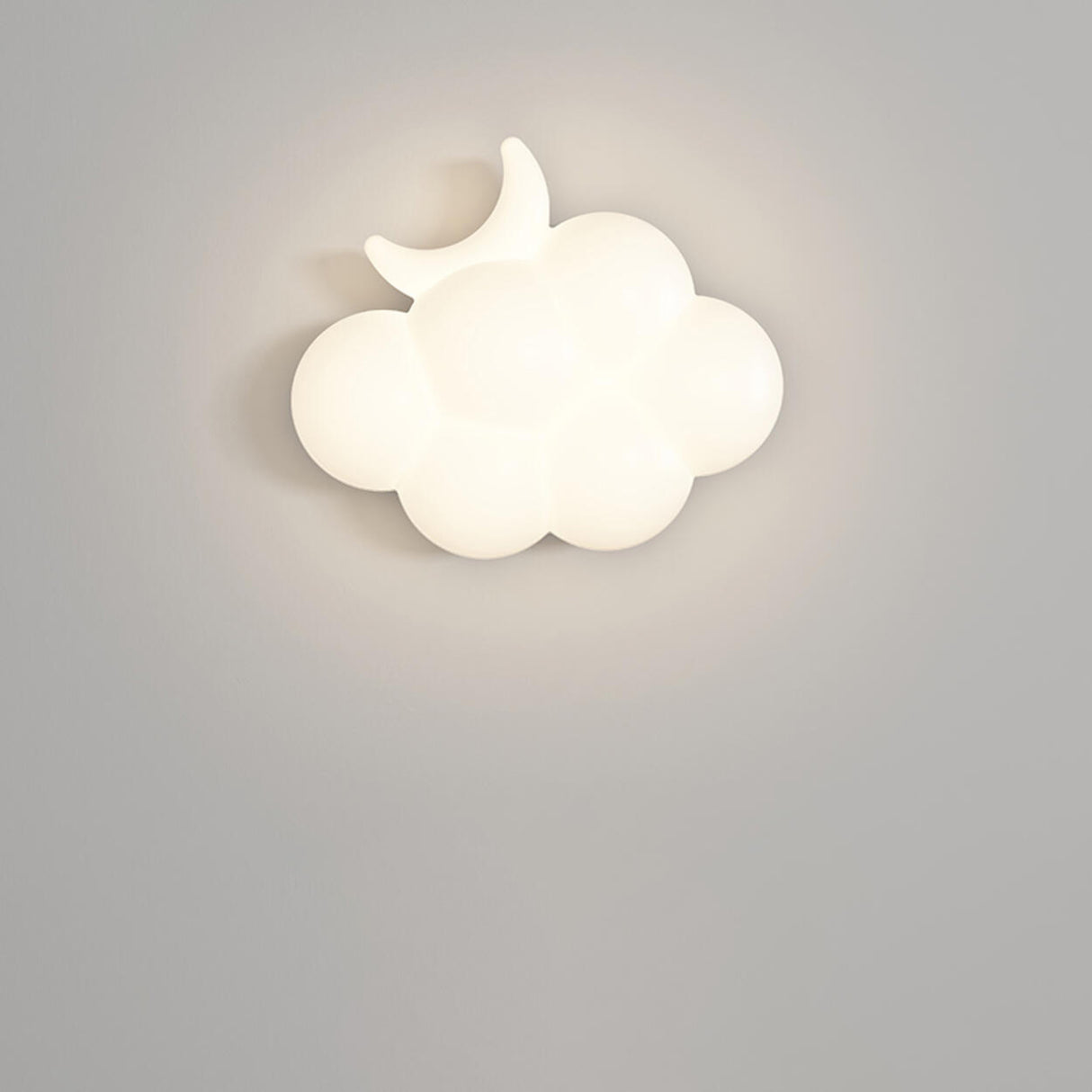 Creative Kids' Room White Cloud-Shaped LED Wall Light Image - 3