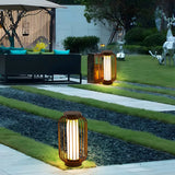 Creative Lantern Iron Outdoor Floor Table Lamp Bronze Image - 12