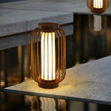 Creative Lantern Iron Outdoor Floor Table Lamp Bronze Image - 7