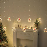 Creative LED Globe Curtain Christmas String Light Image - 10