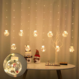 Creative LED Globe Curtain Christmas String Light Image - 5