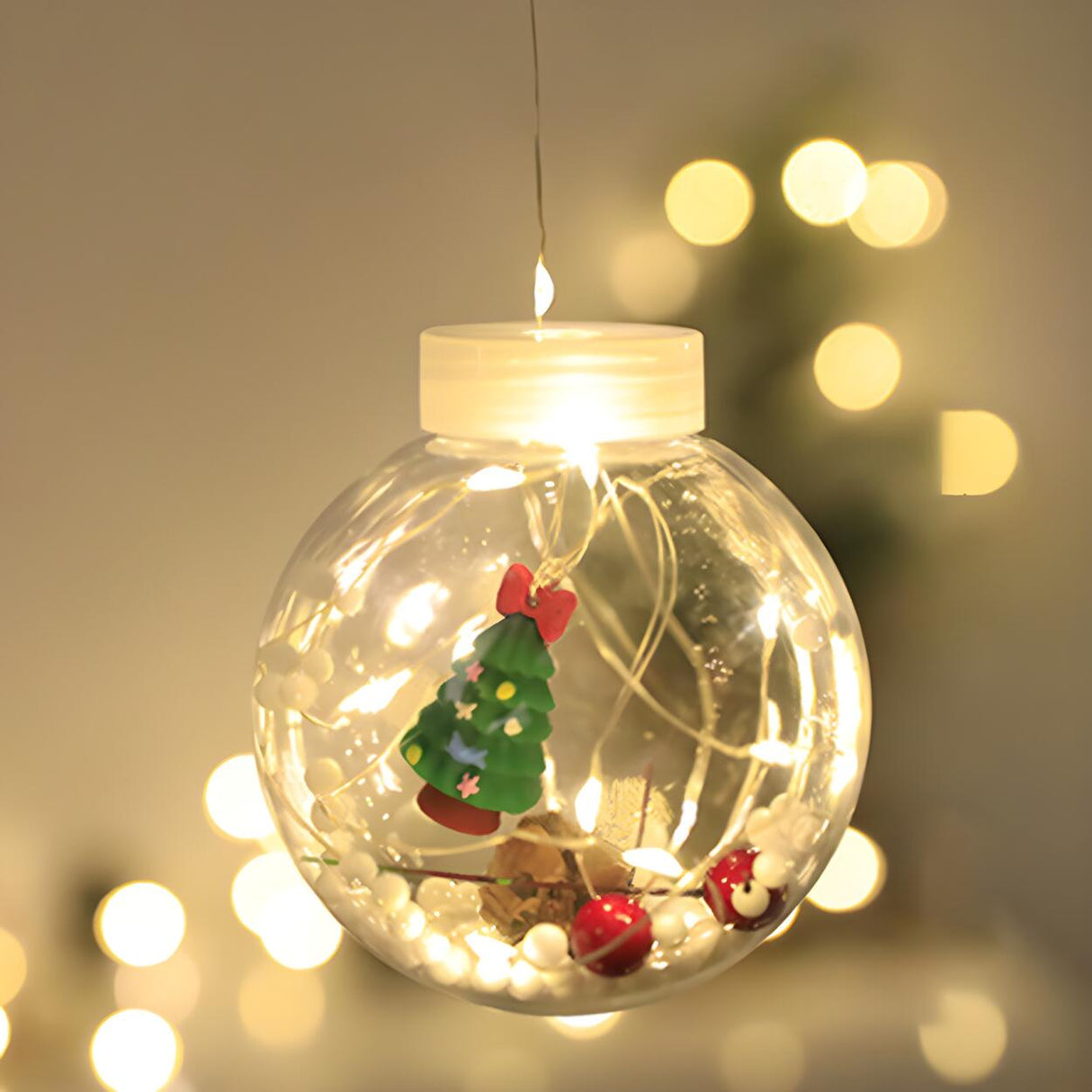 Creative LED Globe Curtain Christmas String Light Image - 7