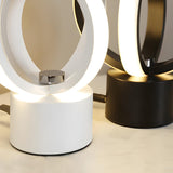 Creative Linear Circle LED Metal Bedroom Table Lamp Image - 14