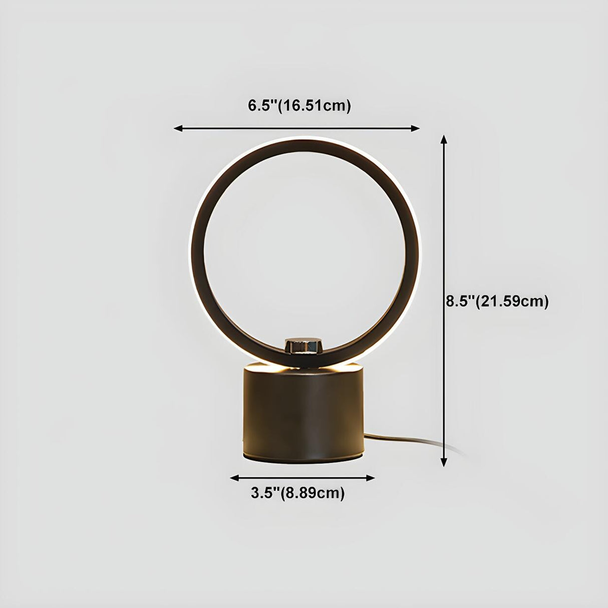 Creative Linear Circle LED Metal Bedroom Table Lamp Image - 22