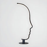 Creative Living Room Abstract Face LED Floor Lamp Image - 10