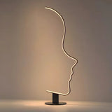 Creative Living Room Abstract Face LED Floor Lamp Image - 11