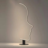 Creative Living Room Abstract Face LED Floor Lamp Image - 12