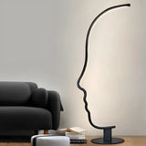 Creative Living Room Abstract Face LED Floor Lamp Image - 16