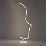 Creative Living Room Abstract Face LED Floor Lamp Image - 5