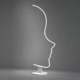 Creative Living Room Abstract Face LED Floor Lamp Image - 7