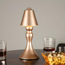 Creative Luxury Golden Tapered Metal Bedside Table Lamp Image - 1